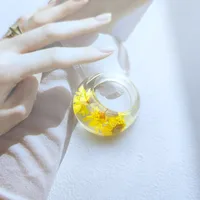 Fashion Arylic Geometric Flower Epoxy Women'S Rings sku image 3