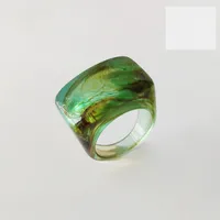 Simple Style Arylic Geometric Multicolor Unisex Wide Band Rings main image 3