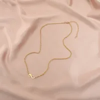 Letter Simple Style Titanium Steel Pendant Necklace Wholesale main image 1