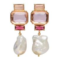 Geometric Retro Alloy No Inlaid Patchwork Earrings main image 4