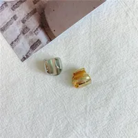 Bijoux En Gros Géométrique Alliage Pas D'incrustation Placage Des Boucles D'oreilles main image 4