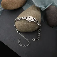 Smile Face Simple Style Titanium Steel No Inlaid Bracelets In Bulk main image 1