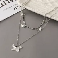 Butterfly Fashion Alloy Pendant Necklace Wholesale main image 3