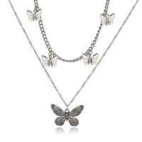 Butterfly Fashion Alloy Pendant Necklace Wholesale sku image 1