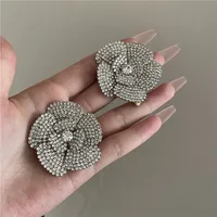 Flower Alloy Rhinestones Diamond Earrings Ear Studs main image 4