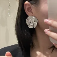 Flower Alloy Rhinestones Diamond Earrings Ear Studs sku image 1