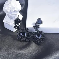 Cœur Le Cuivre Pierres Précieuses Artificielles Des Boucles D'Oreilles Boucles D'Oreilles main image 2