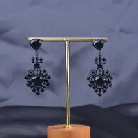 Heart Copper Artificial Gemstones Earrings Ear Studs main image 4