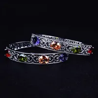 Geometric Cartoon Style Retro Exaggerated Artificial Gemstones Copper Wholesale main image 2
