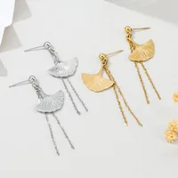 Leaf 304 Stainless Steel No Inlaid Patchwork Plating Earrings main image 3
