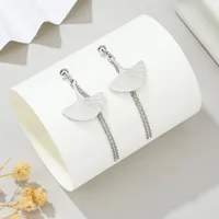 Leaf 304 Stainless Steel No Inlaid Patchwork Plating Earrings sku image 2