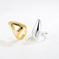 Geometric Casual Vintage Style 925 Sterling Silver 18K Gold Plated Silver Plated No Inlaid Plating Wide Band Rings Open Rings Rings main image 1