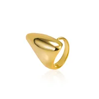 Geometric Casual Vintage Style 925 Sterling Silver 18K Gold Plated Silver Plated No Inlaid Plating Wide Band Rings Open Rings Rings main image 5