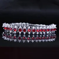 Rhombus Fashion Artificial Gemstones Copper Bracelets Wholesale main image 2