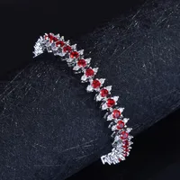 Rhombus Fashion Artificial Gemstones Copper Bracelets Wholesale sku image 1