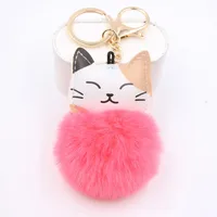 Mignon Petit Chat Porte-clés Pendentif Cartable Sac À Main En Peluche Pendentif Bijoux main image 1