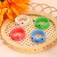 New Creative Simple Korean Cute Cartoon Frog Ring Women's Tail Ring main image 2