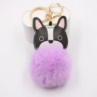 New Puppy Dog Key Chain Pendant Bag Purse Plush Pendant sku image 2