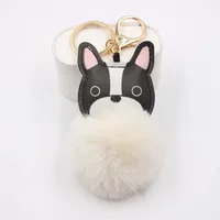 New Puppy Dog Key Chain Pendant Bag Purse Plush Pendant sku image 5