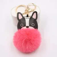 New Puppy Dog Key Chain Pendant Bag Purse Plush Pendant sku image 8