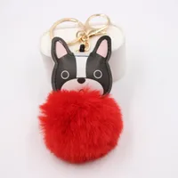 New Puppy Dog Key Chain Pendant Bag Purse Plush Pendant sku image 10