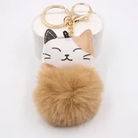 Cute Little Cat Key Chain Pendant School Bag Purse Plush Pendant Jewelry sku image 3