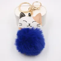 Cute Little Cat Key Chain Pendant School Bag Purse Plush Pendant Jewelry sku image 4