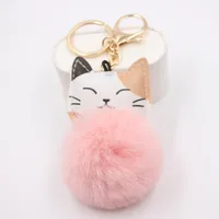 Cute Little Cat Key Chain Pendant School Bag Purse Plush Pendant Jewelry sku image 10