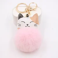 Cute Little Cat Key Chain Pendant School Bag Purse Plush Pendant Jewelry sku image 11