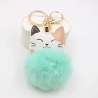 Cute Little Cat Key Chain Pendant School Bag Purse Plush Pendant Jewelry sku image 12