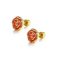1 Piece Flower Simple Style 304 Stainless Steel Ear Studs main image 1