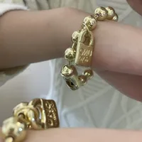 Lock Cartoon Style No Inlaid Alloy Bracelets Wholesale main image 3