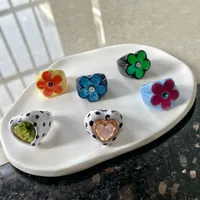 Arylic Geometric Artificial Gemstones Women'S main image 4