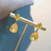 Water Droplets Fashion Copper Artificial Gemstones Earrings Ear Studs main image 1