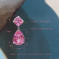 Water Droplets Fashion Copper Artificial Gemstones Earrings Ear Studs main image 3
