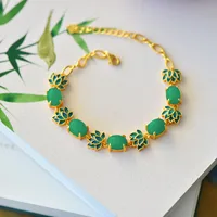 Flower Artificial Gemstones Copper Bracelets Wholesale sku image 1