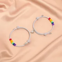 Heart Shape Simple Style Classic Style No Inlaid Alloy Rope Bracelets Wholesale main image 1