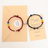 Heart Shape Simple Style Classic Style No Inlaid Alloy Rope Bracelets Wholesale main image 3