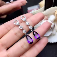 Water Droplets Fashion Copper Artificial Gemstones Earrings main image 1