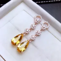 Water Droplets Fashion Copper Artificial Gemstones Earrings main image 4