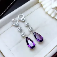 Water Droplets Fashion Copper Artificial Gemstones Earrings main image 5