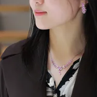 Bow Knot Luxurious Copper Pendant Necklace Wholesale main image 5