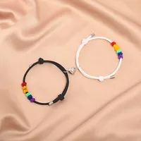 Heart Shape Simple Style Classic Style No Inlaid Alloy Rope Bracelets Wholesale sku image 1