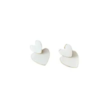 1 Par Corazón Elegante Aleación Enchapado Pendientes De Gota main image 5