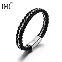 Retro No Inlaid 304 Stainless Steel Pu Leather Wholesale main image 2