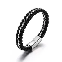 Retro No Inlaid 304 Stainless Steel Pu Leather Wholesale main image 1