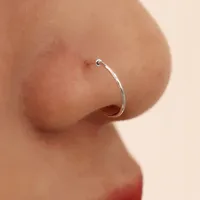 Géométrique Métal Placage Piercing Au Nez main image 4
