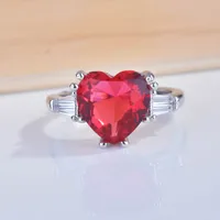 Simple Style Copper Heart Diamond Artificial Gemstones Women'S main image 1