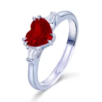 Simple Style Copper Heart Diamond Artificial Gemstones Women'S main image 5