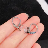 Geometric Simple Style Copper Artificial Gemstones Diamond Earrings main image 3